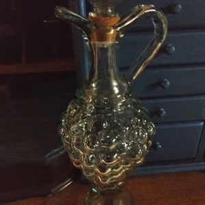 Wine decanter,wine storage container. Wine glass bottle with the grape look .